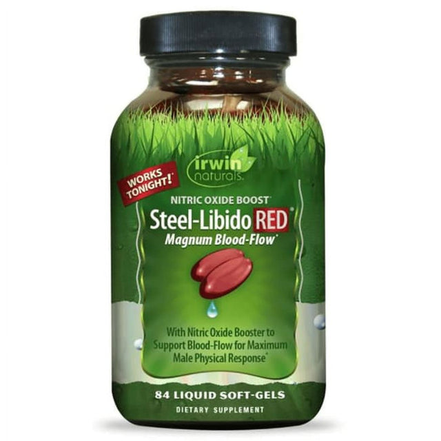 Irwin Naturals - Steel-Libido Red Magnum Blood-Flow Nitric Oxide Boost - 84 Liquid Softgels