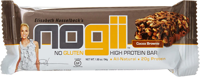 Nogii High Protein Nutritional Bar, Cocoa Brownie, 12 Count