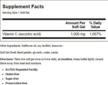 Carlson Laboratories C Gel 1000Mg 100 Softgel