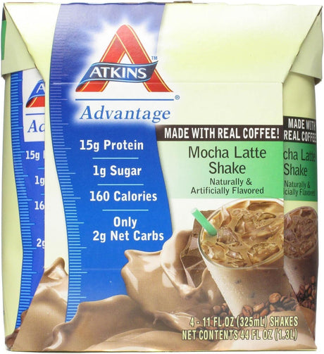 Atk Rtd Shake Mocha Latte Size 44Z Atkins Ready to Drink Shake Mocha Latte 4Pk