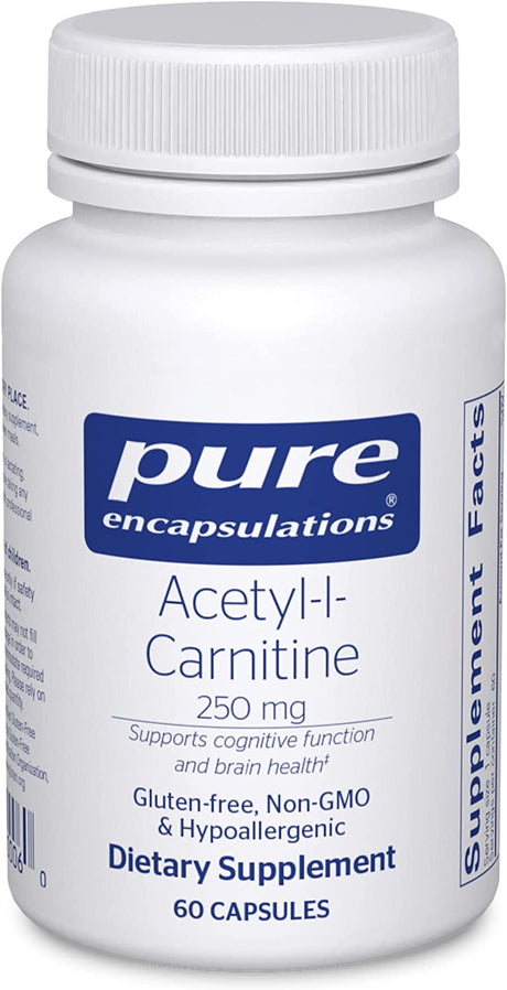 Pure Encapsulations Acetyl-L-Carnitine 250 Mg | Memory Supplement for Brain, Focus, and Calmness* | 60 Capsules