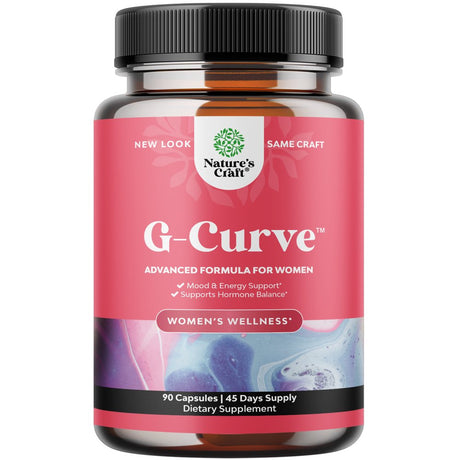 G Curve Horny Goat Weed for Women - Invigorating Feminine Enhancing Blend with Maca Root for Women - Female Horny Goat Weed with Maca and Tribulus Terrestris for Women for Energy Mood and Performance