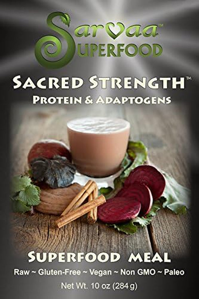 Sacred Strength Organic Vegan Non-Gmo Gluten-Free Protein and Adaptogens Superfood Meal (Sacred Strength, 3 Lb)