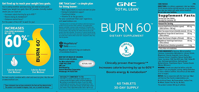 GNC Total Lean Burn 60