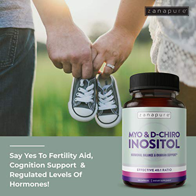 Premium Myo-Inositol & D-Chiro Inositol Blend, Most Beneficial 40:1 Ratio - Hormonal Balance & Healthy Ovarian Function Support