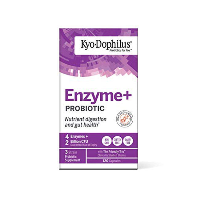 Kyo-Dophlius Enzymes + Probiotic, Nutrient Digestion and Gut Health*, 120 Capsules (Packaging May Vary)