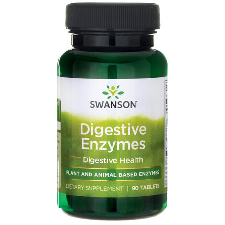 Swanson Digestive Enzymes - Promotes Digestive Health Support - Aids Healthy Digestion of Carbs, Proteins, and Fats - (90 Tablets)