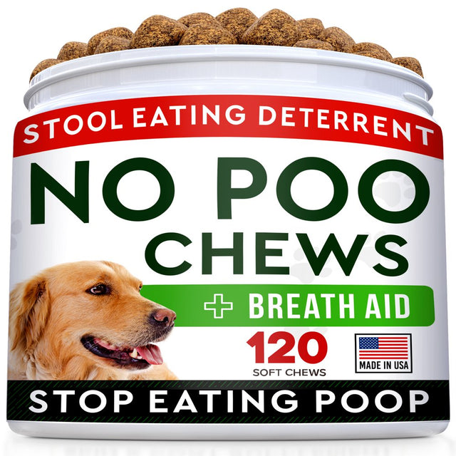 Strellalab No Poo Treats - No Poop Eating for Dogs - Coprophagia Stool Eating Deterrent Stop Eating Poop for Dogs - Probiotics & Digestive Enzymes - Digestive Health & Immune Support - 120Ct