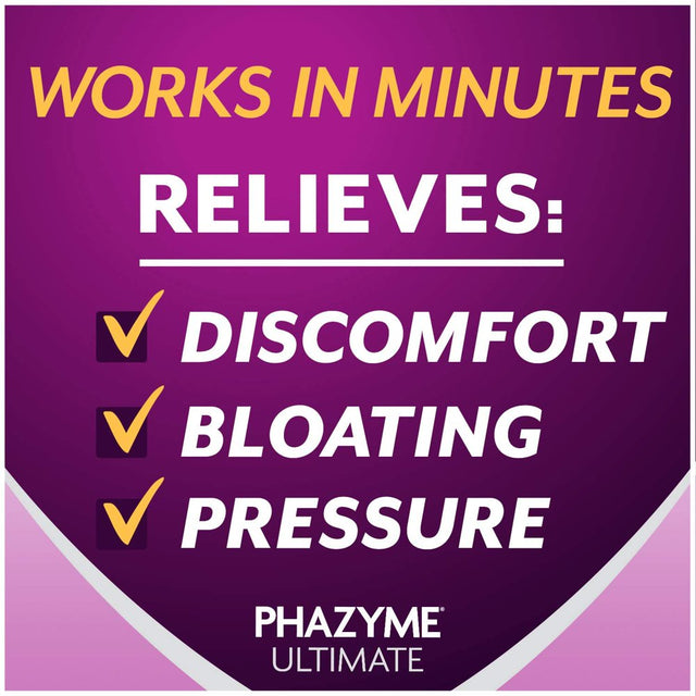 Phazyme Ultimate Gas & Bloating Relief, Works in Minutes, 20 Fast Gels