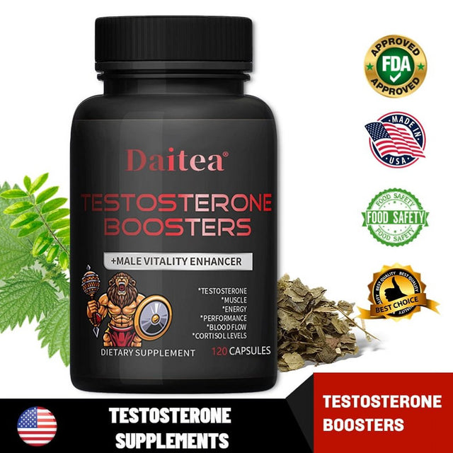 Daitea Male Enhancement - Muscle Builder - Anabolic Muscle Builder and Energy Booster for Men - Vitamins & Minerals - Daily Supplement for Men