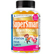 Super Smart Brain Focus Gummies for Kids & Teens, Focus Vitamins for Kids, Brain Supplements for Memory and Focus for Kids 60 Gummies