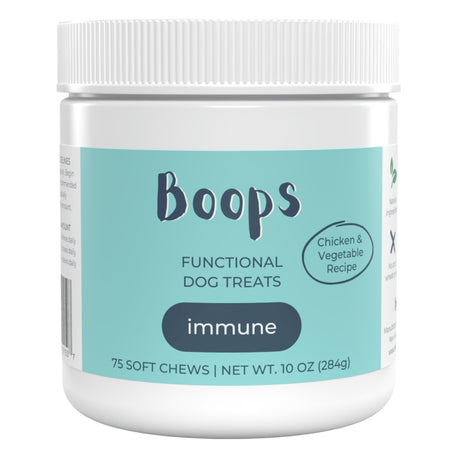 Boops Immune Health, Functional Dog Treats, Allergy Supplement, Chicken & Vegetable Recipe, 10Oz