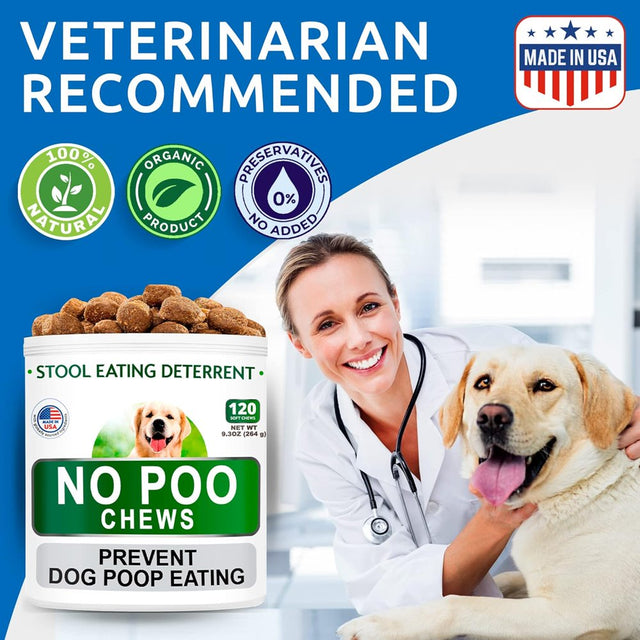 Chw NO PO Treats - Prevent Dog Poop Eatng - Coprphagia Treatment - Stool Eating Dterrent - Probiotics & Enzymes - Digestive Health + Breath Aid - Made in USA