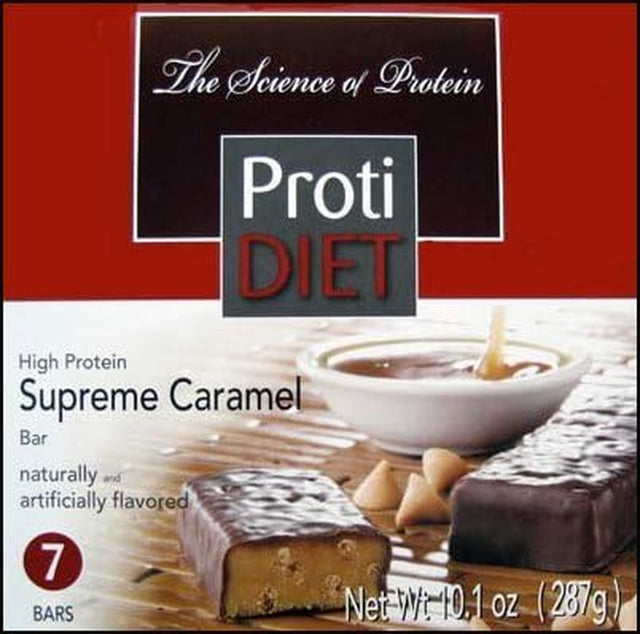 Protidiet Supreme Caramel (With Chocolate) High Protein Bars (Box of 7)