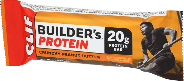 Clif Builder'S Protein Crunchy Peanut Butter (12 Count of 2.40 Oz Bars), 28.8 Oz