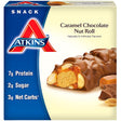 Atkins Caramel Chocolate Nut Roll Snack Bar, Protein Snack, High in Fiber, 2G Sugar, 5 Count