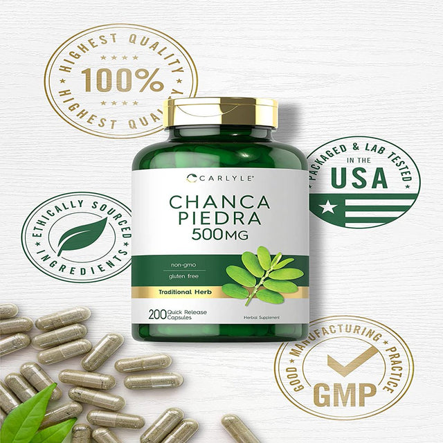 Chanca Piedra | 500Mg | 200 Capsules | Traditional Herb Formula | by Carlyle