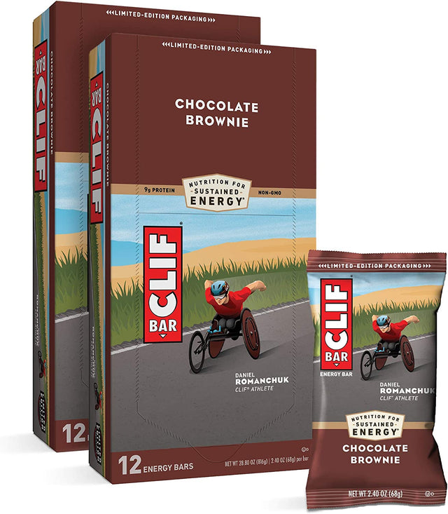 CLIF BARS - Energy Bars - Chocolate Brownie Made with Organic Oats - Plant Based Food - Vegetarian - Kosher (2.4 Ounce Protein Bars, 24 Count) Packaging May Vary,12 Count (Pack of 2)