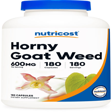 Nutricost Horny Goat Weed Extract (Epimedium) 600Mg Capsules, 180 Servings - Gluten Free & Non-Gmo Supplement