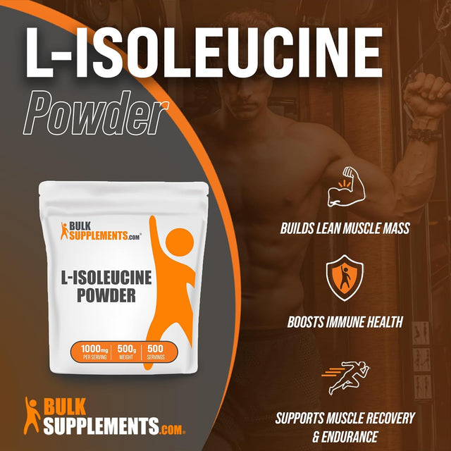 BULKSUPPLEMENTS.COM L-Isoleucine Powder - Amino Acids for Immune Support, BCAA Supplement - Unflavored, Gluten Free - 1000Mg per Serving (250 Grams - 8.8 Oz)