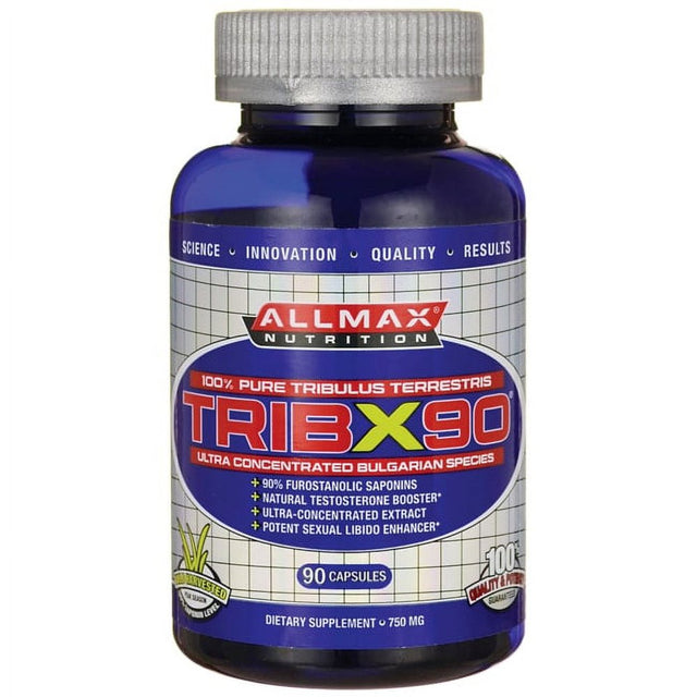 Allmax Tribx90 Pure Tribulus Terrestris 750Mg Capsules, 90 Ct