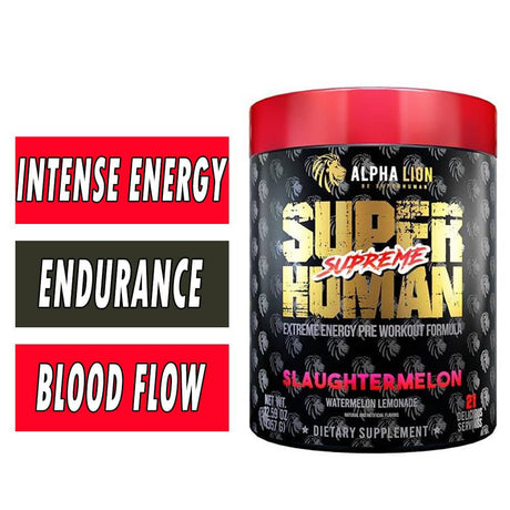 Alpha Lion Superhuman Supr Eme Pre Workout High Performance Hulk Juice (21 Servings) *EN