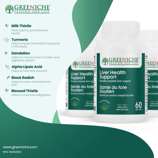 Greeniche Liver Health Support Formula Vegicaps, 110G