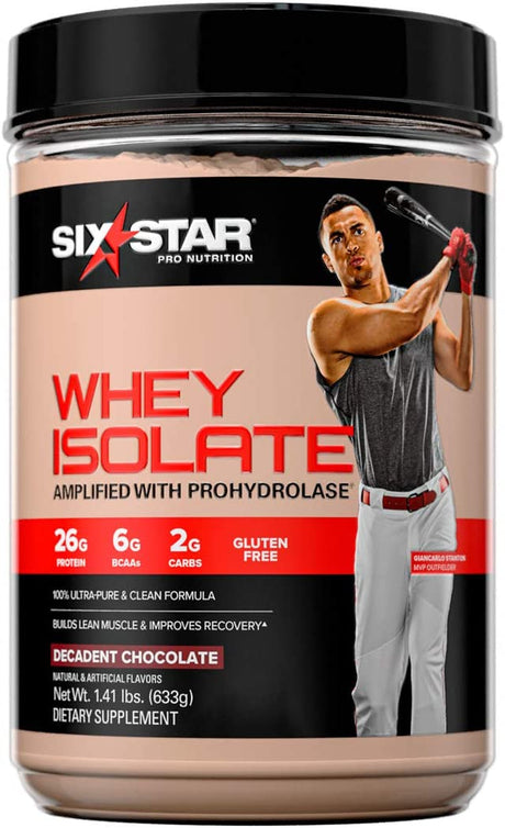 Whey Protein Isolate Six Star 100% Whey Isolate Protein Powder Whey Protein Powder for Muscle Gain Post Workout Muscle Recovery + Muscle Builder Chocolate Protein Powder (20 Servings)