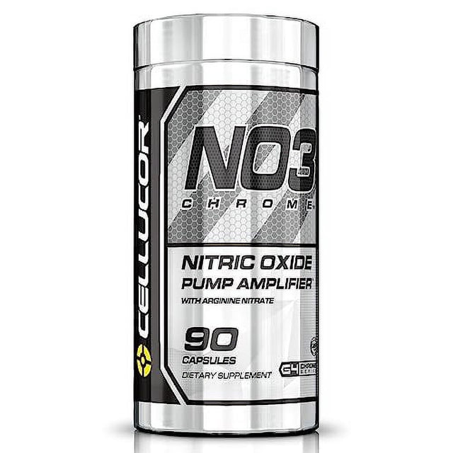 Cellucor NO3 Chrome Nitric Oxide Supplements with Arginine Nitrate for Muscle Pump & Blood Flow, 90 Capsules, G4