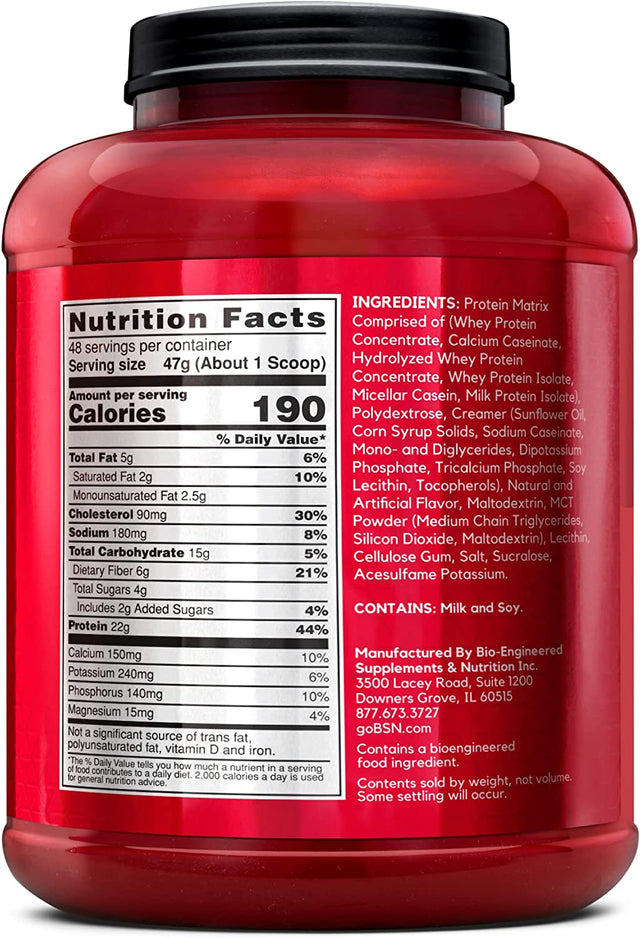 BSN SYNTHA-6 Whey Protein Powder with Micellar Casein, Milk Protein Isolate Powder, Vanilla Ice Cream, 48 Servings (Packaging May Vary)