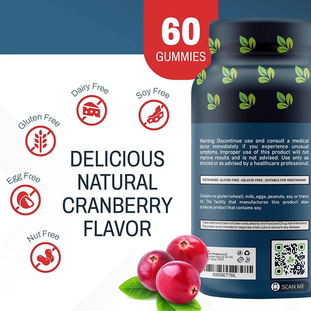 Intego Nutrition Cranberry Gummies for Urinary Health & Kidney Support ...