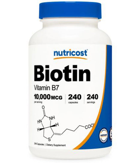 Nutricost Biotin Capsules -- 10000 Mcg - 240 Capsules