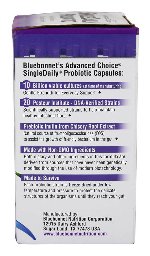 Bluebonnet Advanced Choice Single Daily Probiotic, 10 Billion Cfu, 30 Ct