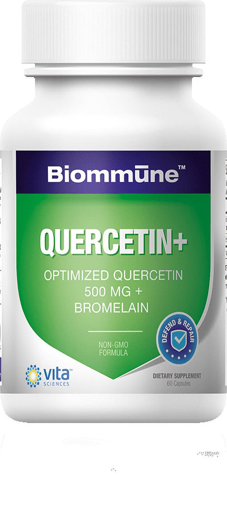 BIOMMUNE QUERCETIN + Quercetin (A Zinc Ionophore) and Bromelain Are Powerful Nutrients to Speed Defense and Recovery. Bolster Overall Immune System and Protect Upper Respiratory Health