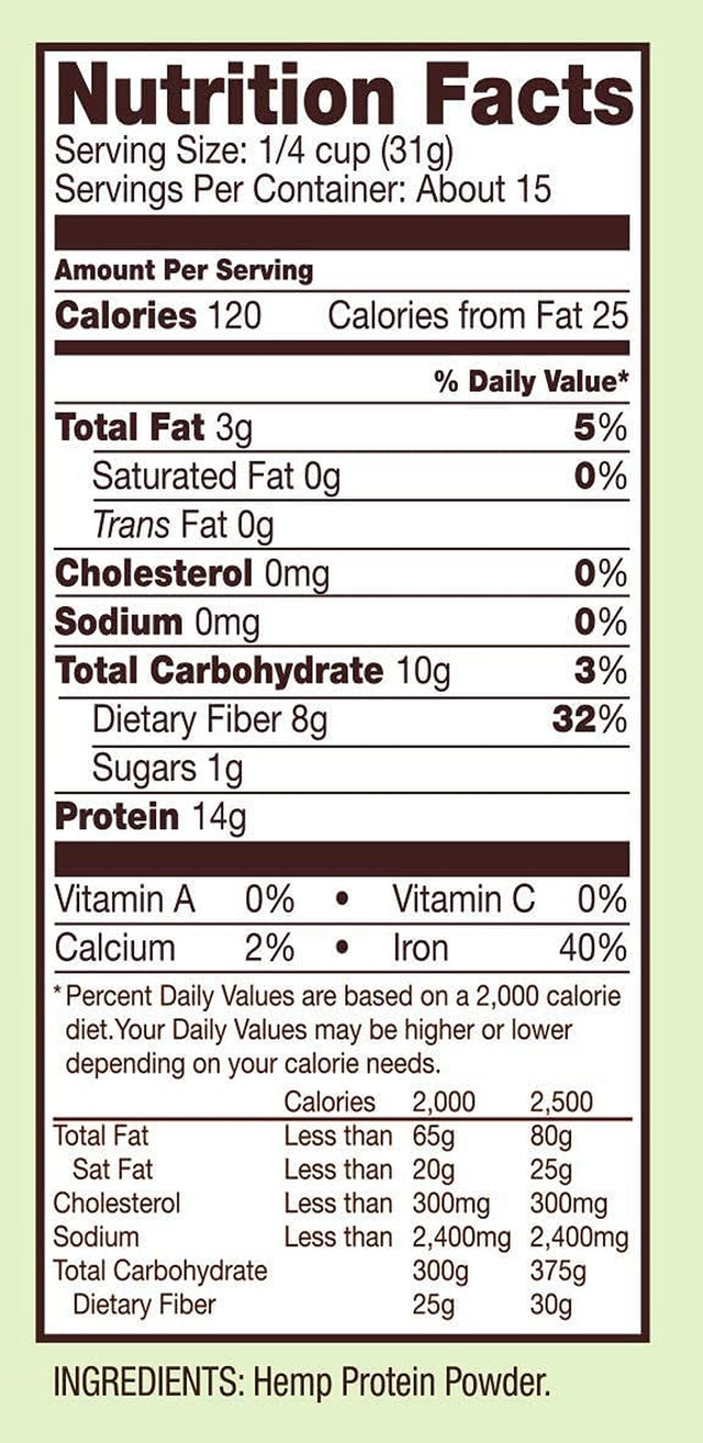 Bob'S Red Mill Resealable Hemp Protein Powder 16 Ounce (Pack of 2)