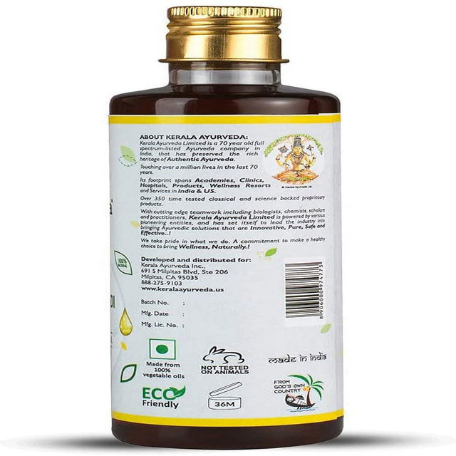 Kerala Ayurveda Sahacharadi Sevyam - Ayurvedic Oil for Internal Use to Pacifies Vata, Help Maintain Normal Blood Flow, and Support Healthy Colon, 6.8 Fl Oz