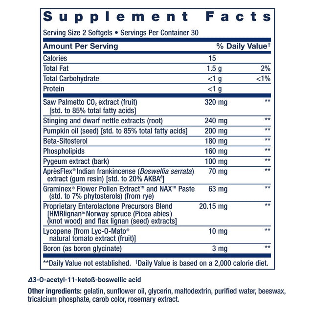 Life Extension Ultra Prostate Formula, Saw Palmetto for Men, Pygeum, Stinging Nettle Root, Lycopene, 11 Nutrients for Prostate Function, Non-Gmo, Gluten-Free, 60 Softgels