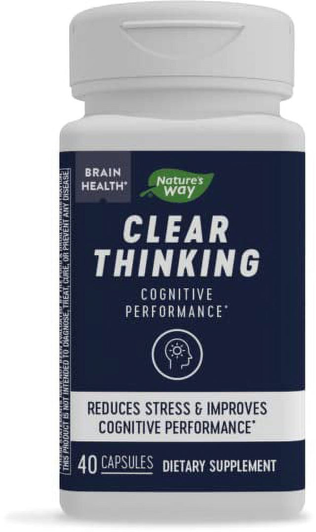 Nature'S Way Clear Thinking Cognitive Performance*, Ashwagandha, Reduces Stress and Supports Cognitive Performance*, 40 Capsules