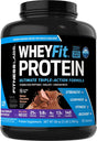 Fitness Labs Whey Protein Powder | 5 Lbs | 25G Protein | Molten Chocolate Volcano Flavor | Triple Action Formula | Non-Gmo, Gluten Free