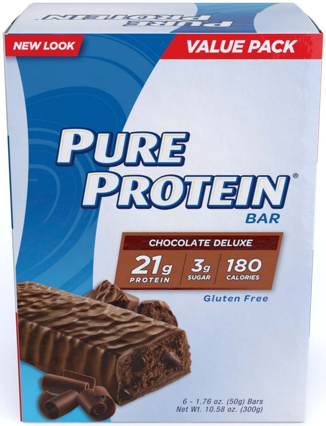 Pure Protein Chocolate Deluxe High Protein Bar, 24 Bars (1.76 Oz Each)