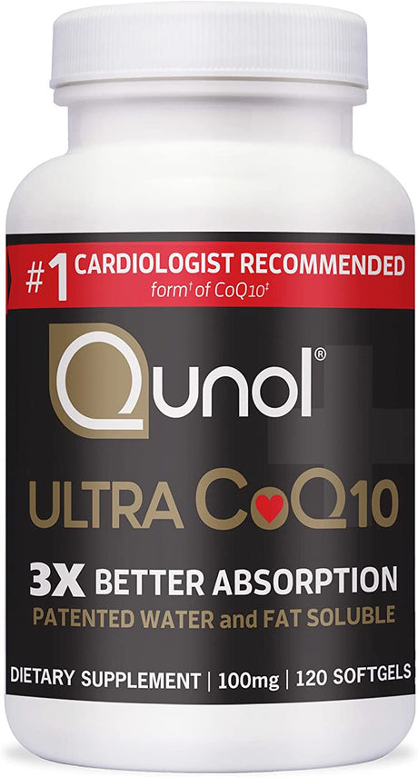 Coq10 100Mg Softgels - Qunol Ultra 3X Better Absorption Coenzyme Q10 Supplements - Antioxidant Supplement for Vascular and Heart Health & Energy Production - 4 Month Supply - 120 Count