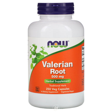 Now Foods Valerian Root, 250 Caps / 500 Mg, Pack of 2