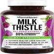 Farmhaven Milk Thistle Capsules , 11250Mg Strength , 30X Concentrated Seed Extract & 80% Silymarin Standardized - Supports Liver Function and Overall Health , Non-Gmo , 120 Veggie Capsules