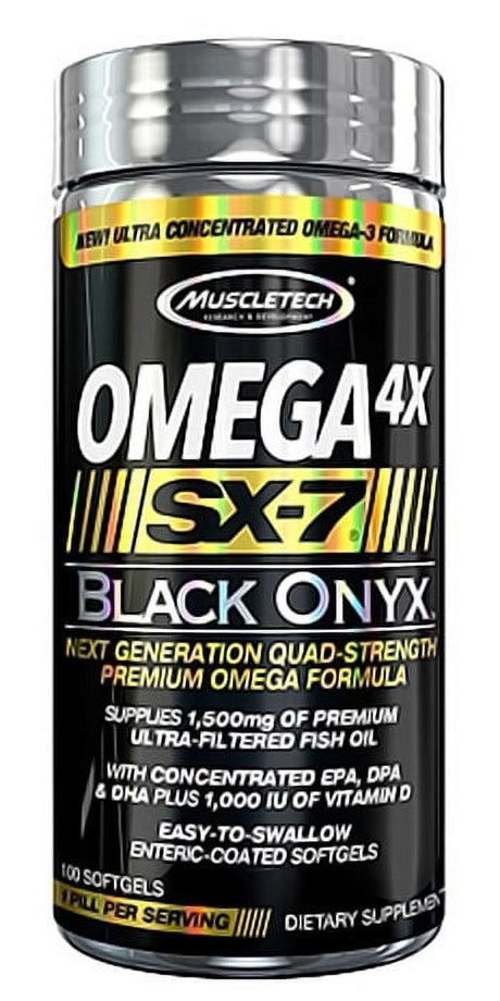 Muscletech Products - Omega 4X SX-7 Black Onyx - 100 Softgels