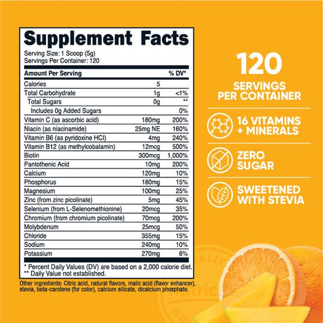 Nutricost Electrolytes Advanced Hydration Powder (Orange Mango) 120 Servings Supplement