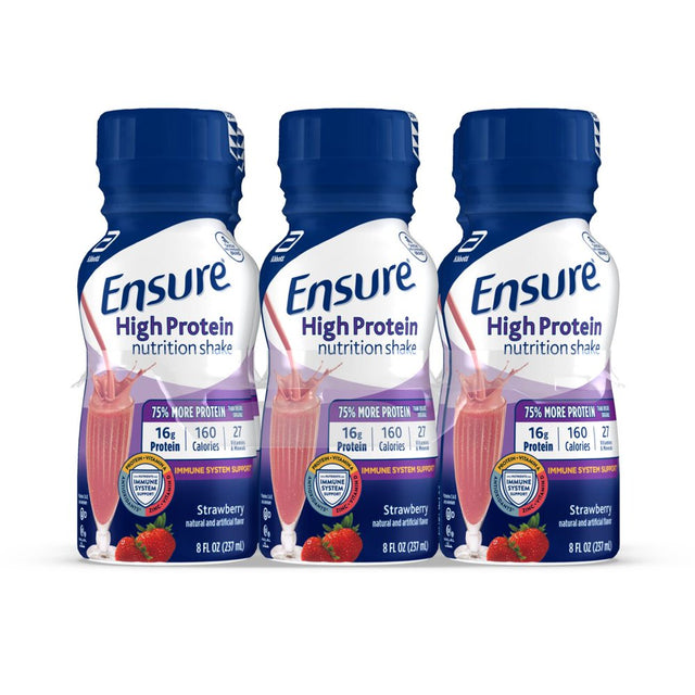 Ensure High Protein Nutrition Shake, Strawberry, 8 Fl Oz, 6 Count