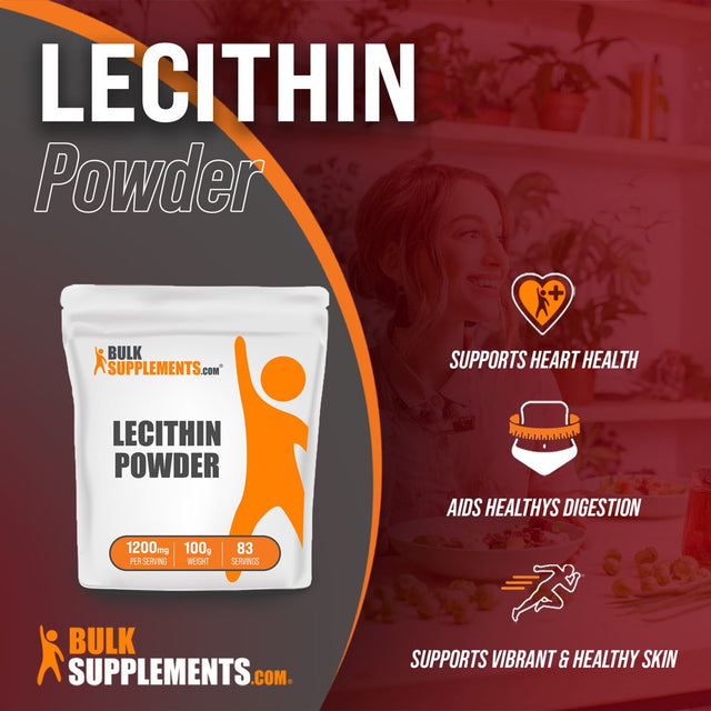 Bulksupplements.Com Lecithin Powder - Soy Lecithin - Milk Production Increase - Lactation Support (100 Grams - 3.5 Oz)