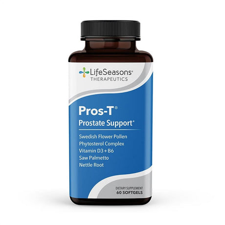 Lifeseasons - Pros-T - Prostate Support Supplement - Healthy Urinary Flow - Prostate Inflammation Support for Men - Clinical Strength Levels of Saw Palmetto, Nettle Root - 60 Capsules