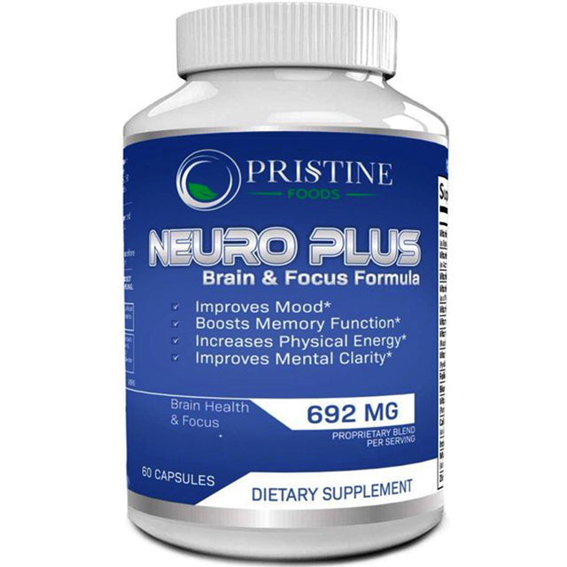 Unleash Your Cognitive Potential with Neuro Plus: the Ultimate Brain-Boosting Supplement for Enhanced Performance and Mental Clarity - 60 Capsules by Pristine Foods