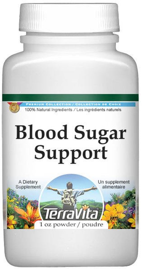 Terravita Blood Sugar Support Powder - Gymnema, Fenugreek, Bilberry and More, (1 Oz, 1-Pack, Zin: 517143)